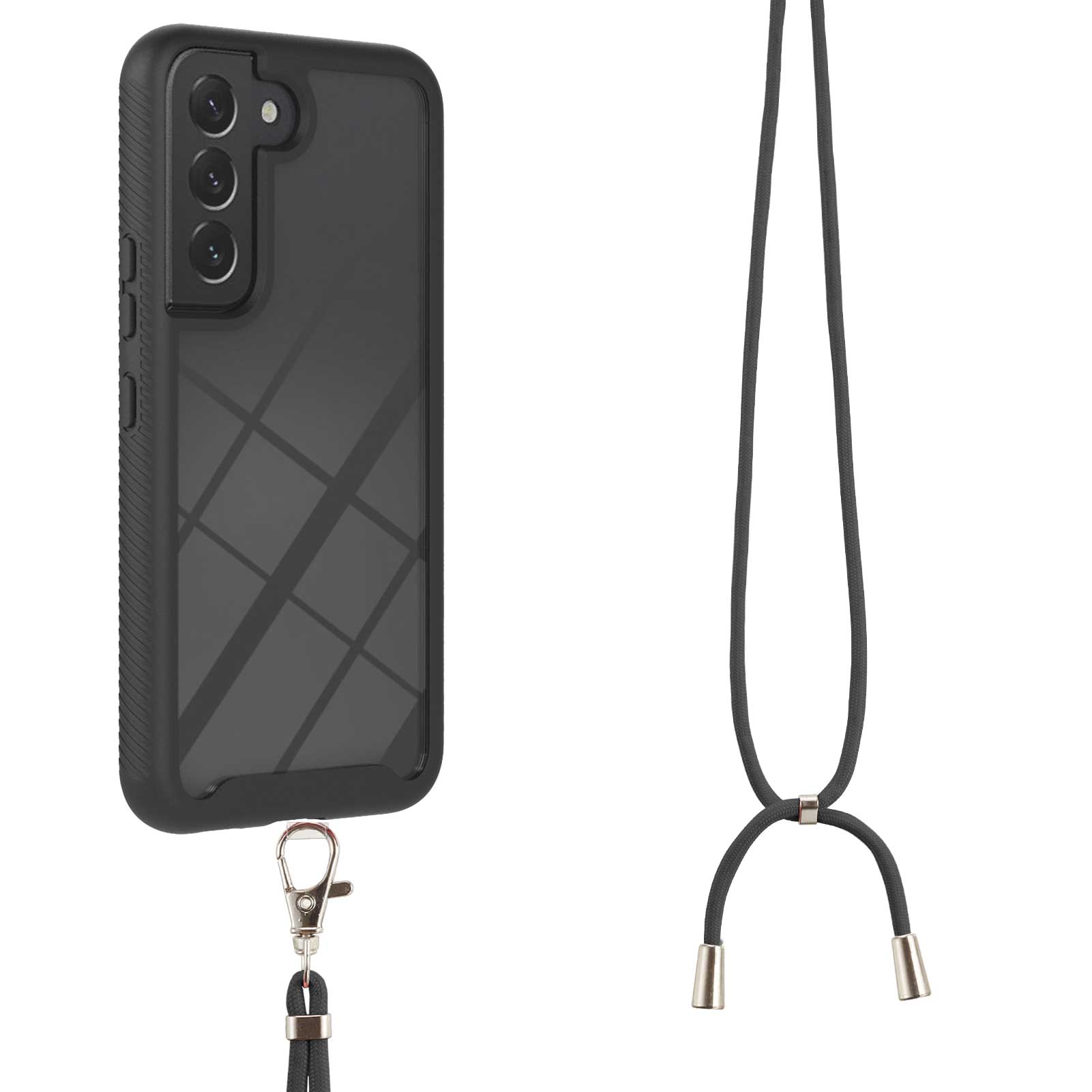 YB PC Series-4 for Samsung Galaxy S23 Mobile Phone Cover PC TPU 2-in-1 Phone Case with Lanyard YB PC Series-4 for Samsung Galaxy S23 Mobile Phone Cover PC TPU 2-in-1 Phone Case with Lanyard